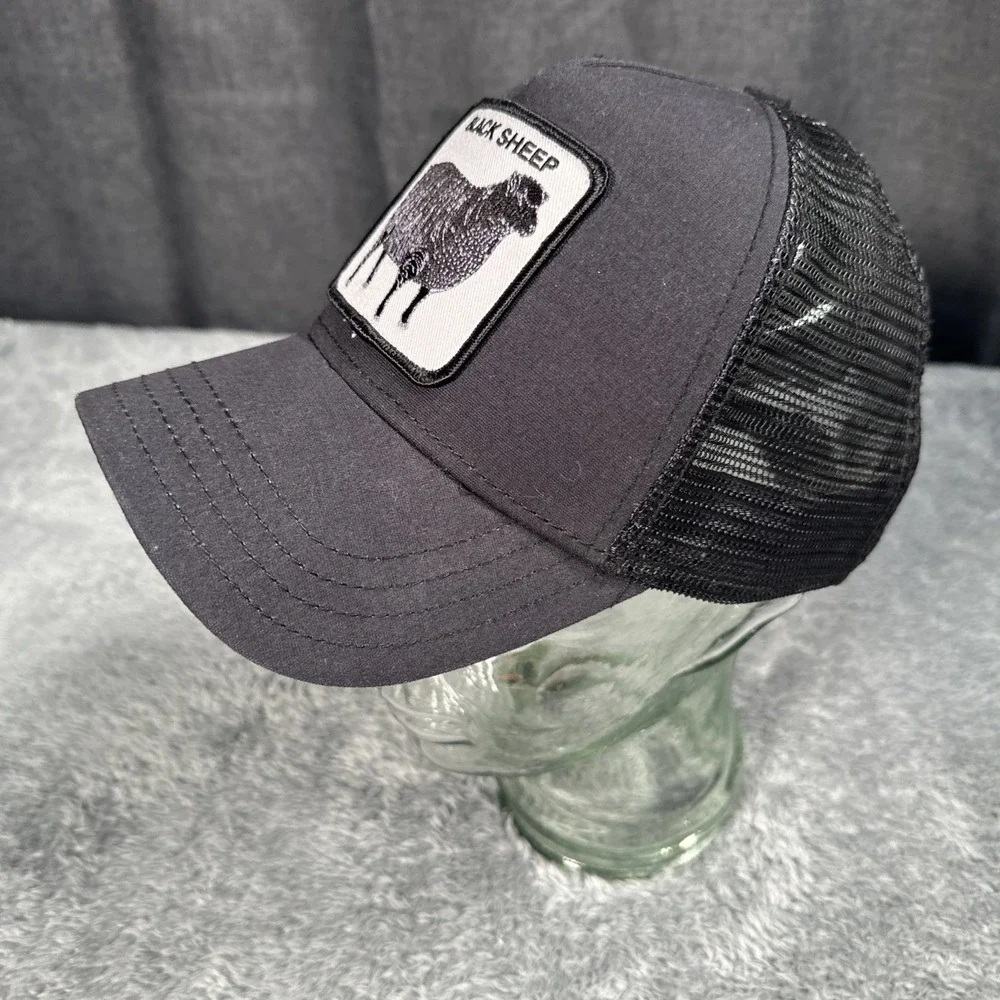 Goorin Bros The Farm The Black Sheep Black Trucker Hat One Size Snapback